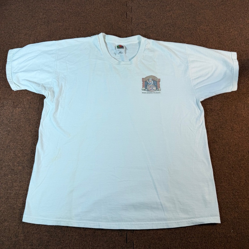 Tommyknocker Brewery T-Shirt Mens XL White Maple Nut Brown Ale Graphic Colorado